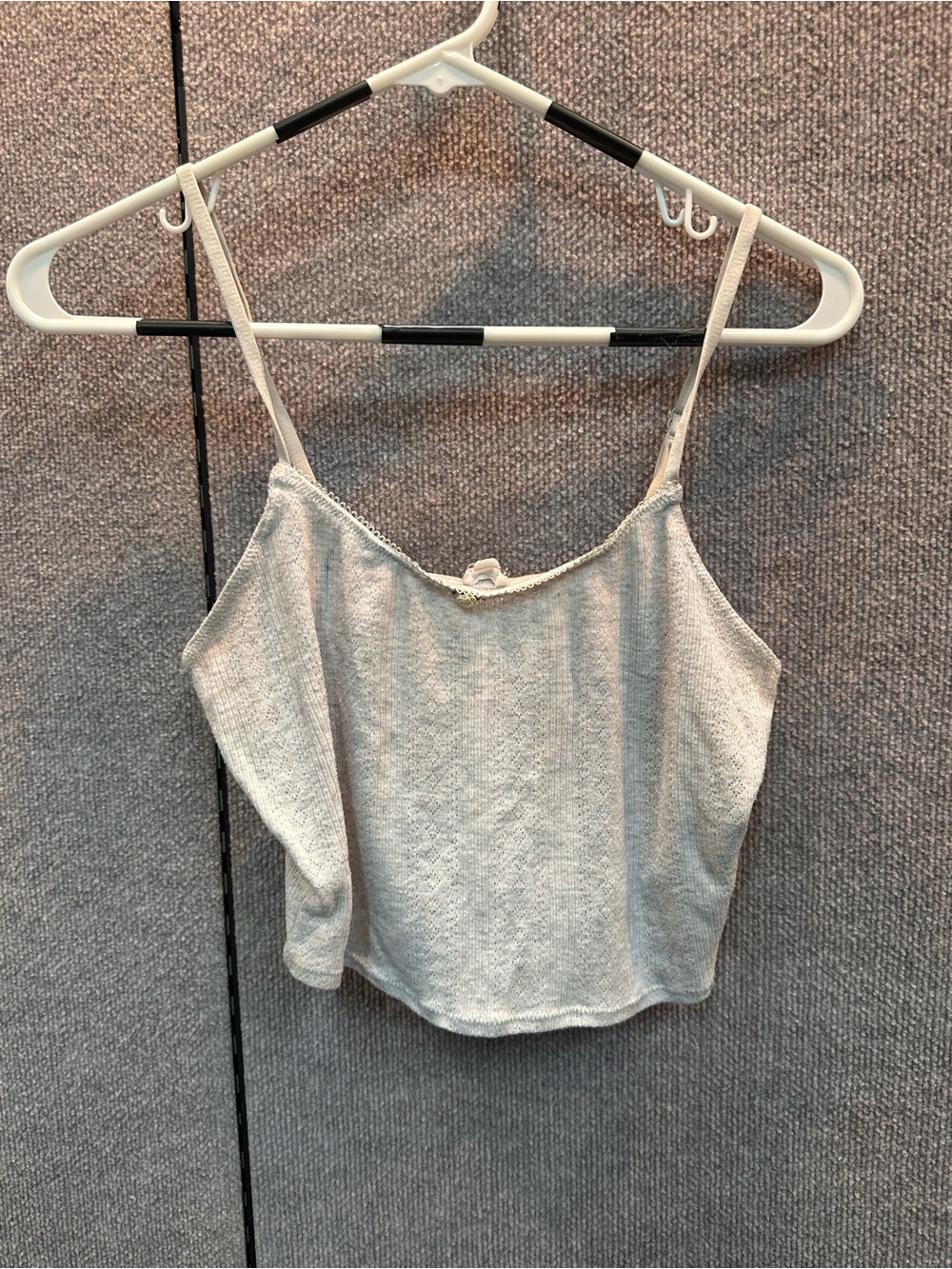 Garage Light Gray Ribbed Spaghetti Strap Camisole